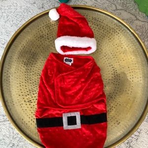 Mudpie Santa minky swaddle